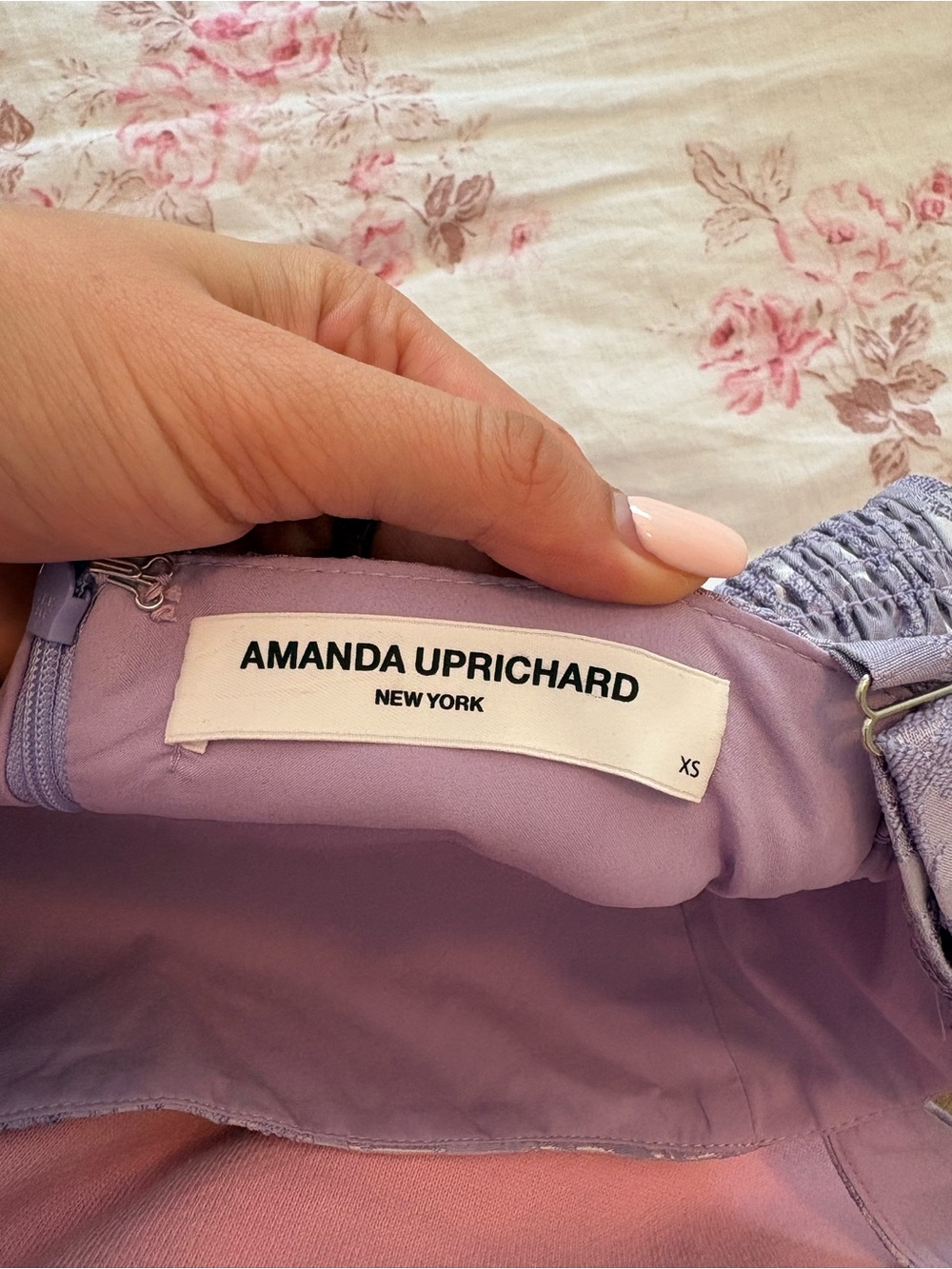 Amanda Uprichard Lavender jacquard Bethany mini dress - Picture 3 of 4